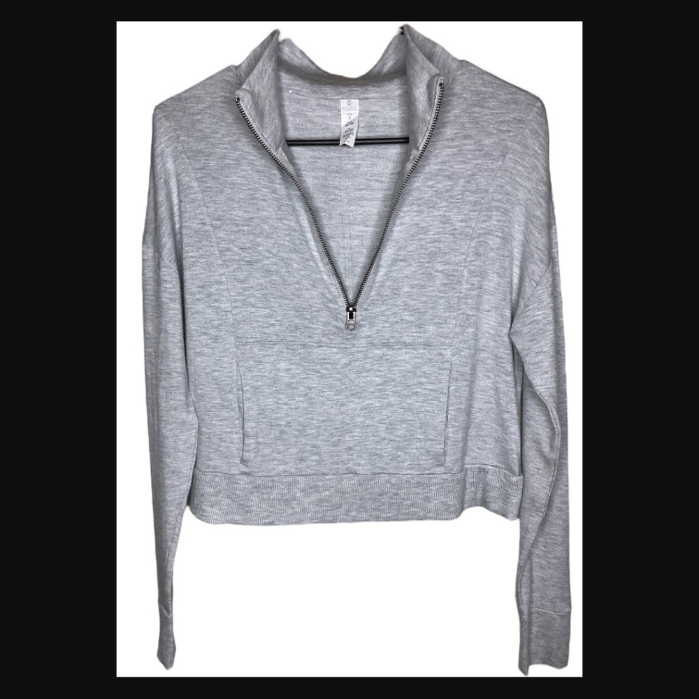 Balance Collection Mid Zip Heather Sweatshirt Small